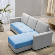 Casaliving Stoiny LHS 4 Seater L Shape Sofa Set for Living Room (Black Fabric) Premium Fabric Sofa