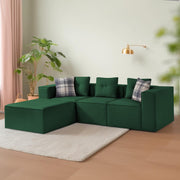 Karoline 3 Seater Sofa Set with Center Table for Living Room (Black Colour) Premium Fabric Sofa