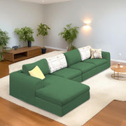 Badger LHS 6 Seater L Shape Sofa Set for Living Room (Black Fabric) Premium Fabric Sofa