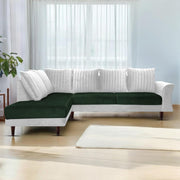 Casaliving Bradley LHS 4 Seater L Shape Sofa Set for Living Room (Black Grey Fabric) Premium Fabric Sofa