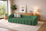 Ariana Modern Premium Boucle Fabric Sofa, Upholstered 3 Seater Sofa Set for Living Room, (Black Colour) Premium Boucle Fabric Sofa