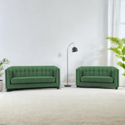 Casaliving Sinclair 3+1+1 Seater Sofa Set for Living Room (Blue Black Colour) Premium Fabric Sofa