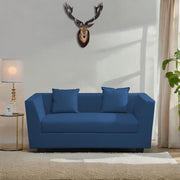 Casaliving Amida 2 Seater Sofa Set for Living Room (Blue Colour) Premium Fabric Sofa