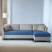 Casaliving Marvin LHS 4 Seater L Shape Sofa Set for Living Room (Black Fabric) Premium Fabric Sofa