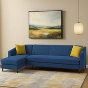 Neyami LHS 6 Seater L Shape Sofa Set for Living Room (Blue) Premium Fabric Sofa Set