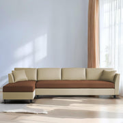 Casaliving Marvin LHS 4 Seater L Shape Sofa Set for Living Room (Black Fabric) Premium Fabric Sofa