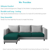 Mikasa 4 Seater LHS L Shape Sofa Set for Living Room (Pine Grey Fabric) Premium Fabric Sofa Set for Living Room