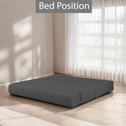 Marcus 3 Seater Sofa Cum Bed with 3 Cushions for Living Room (Black Fabric) Premium Fabric Sofa Set 6.5 X 6.5 Feet