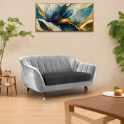 Casaliving Anyse 2 Seater Sofa Set for Living Room (Grey Colour Fabric) Premium Fabric Sofa