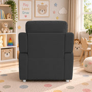 Casaliving Amos Kids 1 Seater Sofa Chair – (Black) Soft & Comfortable Cushioned Armchair for Children | Single Seater Kids Chair for Bedroom, Playroom & Nursery | Compact Modern Kids Sofa