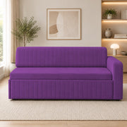 Casaliving Rion 6 Seater L Shape Corner Sofa Cum Bed for Living Room (Black Fabric) Premium Fabric Sofa Cum Bed