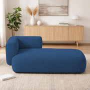 Casaliving Glacia Upholstered Indoor Chaise Lounge Chair 2 Seater Sofa Two Seater Sofa for Living Room Offices Hotels Bedroom (Black) Premium Boucle Fabric Sofa