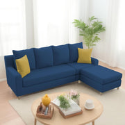 Jester 4 Seater Sofa Set with Center Table for Living Room (Blue Colour) Premium Fabric Sofa