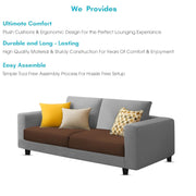 Minta 2 Seater Sofa Set for Living Room (Black - Colour Fabric) Premium Fabric Sofa Set for Living Room