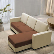 Casaliving Stoiny LHS 4 Seater L Shape Sofa Set for Living Room (Black Fabric) Premium Fabric Sofa