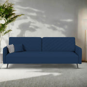 Casaliving Mazano 3 Seater Sofa Set for Living Room (Blue Colour) Premium Fabric Sofa