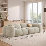 Vetras Modern Velvet Bubble Cloud Sofa, Tufted Design Upholstered 3+2 Seater Sofa Set for Living Room, (Brown Colour) Premium Velvet Fabric Sofa