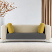 Casaliving Gelbero 3 Seater Sofa for Living Room (Black Fabric) Premium Fabric Sofa