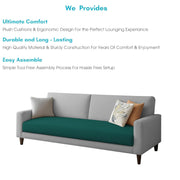 Kaven 3 Seater Sofa Set for Living Room (Pine Grey Colour Fabric) Premium Fabric Sofa