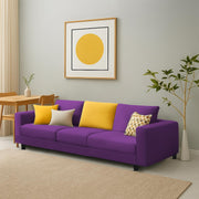 Minta 3 Seater Sofa Set for Living Room (Purple Colour Fabric) Premium Fabric Sofa