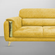 Gelio 2 Seater Sofa Set for Living Room (Black Colour) Premium Fabric Sofa