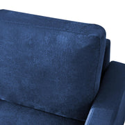 Oudrey 3 Seater Sofa Set with Center Table for Living Room (Blue Colour) Premium Fabric Sofa
