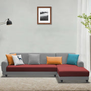 Casaliving Kaven LHS 4 Seater L Shape Sofa Set for Living Room (Black Fabric)