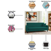 Premium Valkyrie 3 Seater Sofa Set 3 Seater Modern Sofa Set for Living Room (Pine Color Fabric)