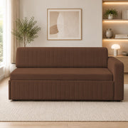 Casaliving Rion 6 Seater L Shape Corner Sofa Cum Bed for Living Room (Black Fabric) Premium Fabric Sofa Cum Bed