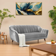 Casaliving Anyse 2 Seater Sofa Set for Living Room (Grey Colour Fabric) Premium Fabric Sofa