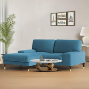 Latieo LHS 2 Seater Lounger L Shape Sofa Set for Living Room (Turquise) Premium Fabric Sofa