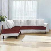 Casaliving Bradley LHS 4 Seater L Shape Sofa Set for Living Room (Black Grey Fabric) Premium Fabric Sofa