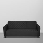 Percy 3 Seater Sofa Set for Living Room (Black Fabric) Premium Fabric Sofa