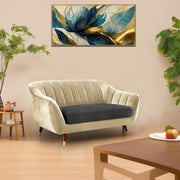 Casaliving Anyse 2 Seater Sofa Set for Living Room (Grey Colour Fabric) Premium Fabric Sofa