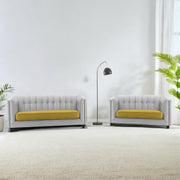 Casaliving Sinclair 3+1+1 Seater Sofa Set for Living Room (Blue Black Colour) Premium Fabric Sofa