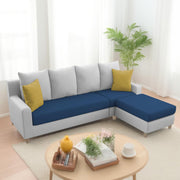 Jester 4 Seater Sofa Set with Center Table for Living Room (Blue Colour) Premium Fabric Sofa