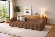 Ariana Modern Premium Boucle Fabric Sofa, Upholstered 3 Seater Sofa Set for Living Room, (Black Colour) Premium Boucle Fabric Sofa