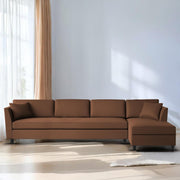 Casaliving Marvin LHS 4 Seater L Shape Sofa Set for Living Room (Black Fabric) Premium Fabric Sofa