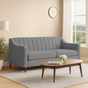 Mobius 3 Seater Sofa Set for Living Room (Dark Grey Colour Sofa) Premium Fabric Sofa for Living Room