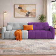 Dreamor 3 Seater Sofa Velvet Fabric (Black) with Three Cushions Perfect for |Home Living |Office Room and Guest Room Premium Sofa