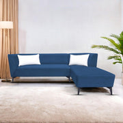 Casaliving Cassidy LHS 6 Seater L Shape Sofa Set for Living Room (Black Colour) Premium Fabric Sofa