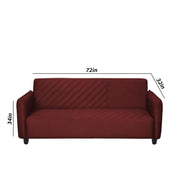 Percy 3 Seater Sofa Set for Living Room (Maroon Fabric) Premium Fabric Sofa