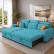 Casaliving Gagnon LHS 4 Seater L Shape Corner Sofa Cum Bed for Living Room with Storage (Black Fabric) Premium Fabric Sofa Cum Bed