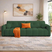 Dreamor 3 Seater Sofa Velvet Fabric (Black) with Three Cushions Perfect for |Home Living |Office Room and Guest Room Premium Sofa