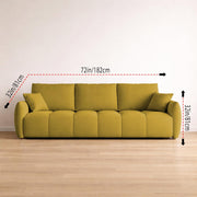 Colt Modern Velvet Sofa, Tufted Design Upholstered 3 Seater Sofa Set for Living Room, (Black Colour) Premium Velvet Fabric Sofa