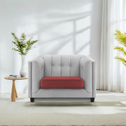 Sinclair 1 Seater Sofa Set for Living Room (Blue Colour) Premium Fabric Sofa