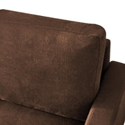 Oudrey 3 Seater Sofa Set with Center Table for Living Room (Brown Colour) Premium Fabric Sofa