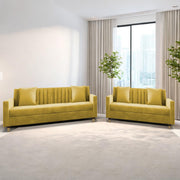 Garcia 3+2 Seater Sofa Set for Living Room (Black - Grey)