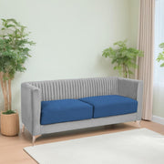 Ember 3 Seater Sofa Set for Living Room (Blue Grey Colour) Premium Fabric Sofa