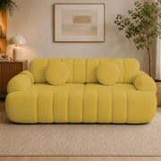 Casaliving Trex 3 Seater Sofa Set for Living Room, 3 Seater (Black) Colour Premium Velvet Fabric Sofa